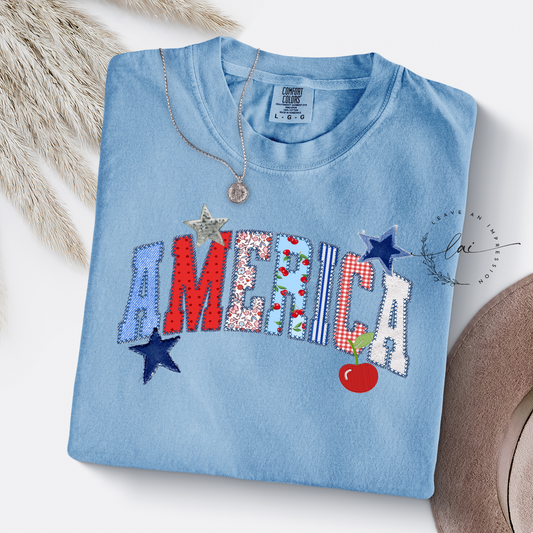 America Patchwork Print