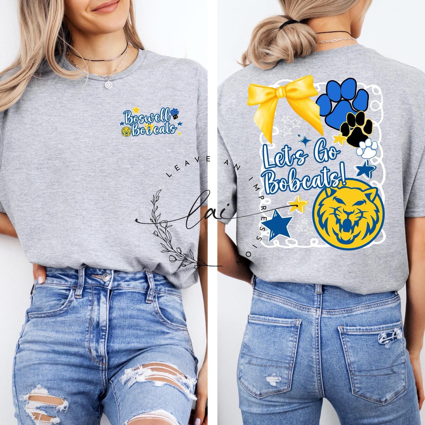 Boswell Bobcats Cute Bow