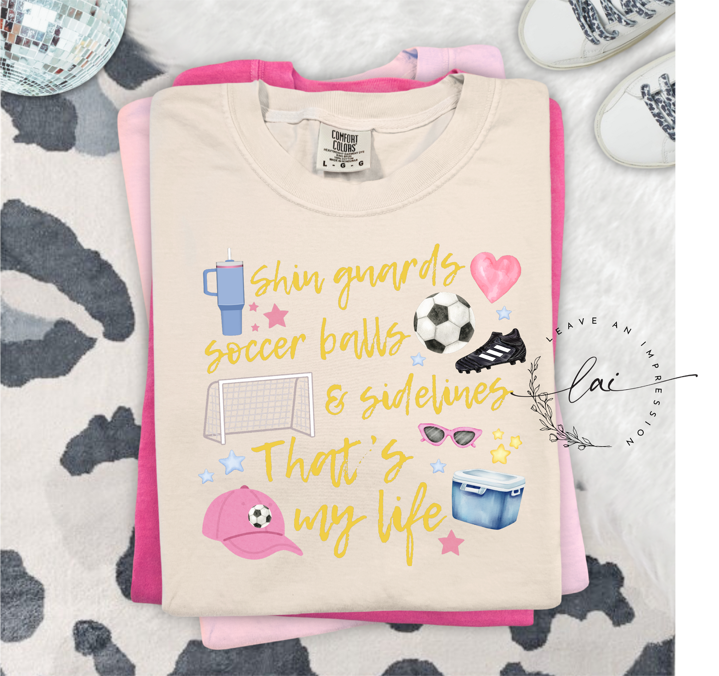 skin guards, soccer balls and sidelines