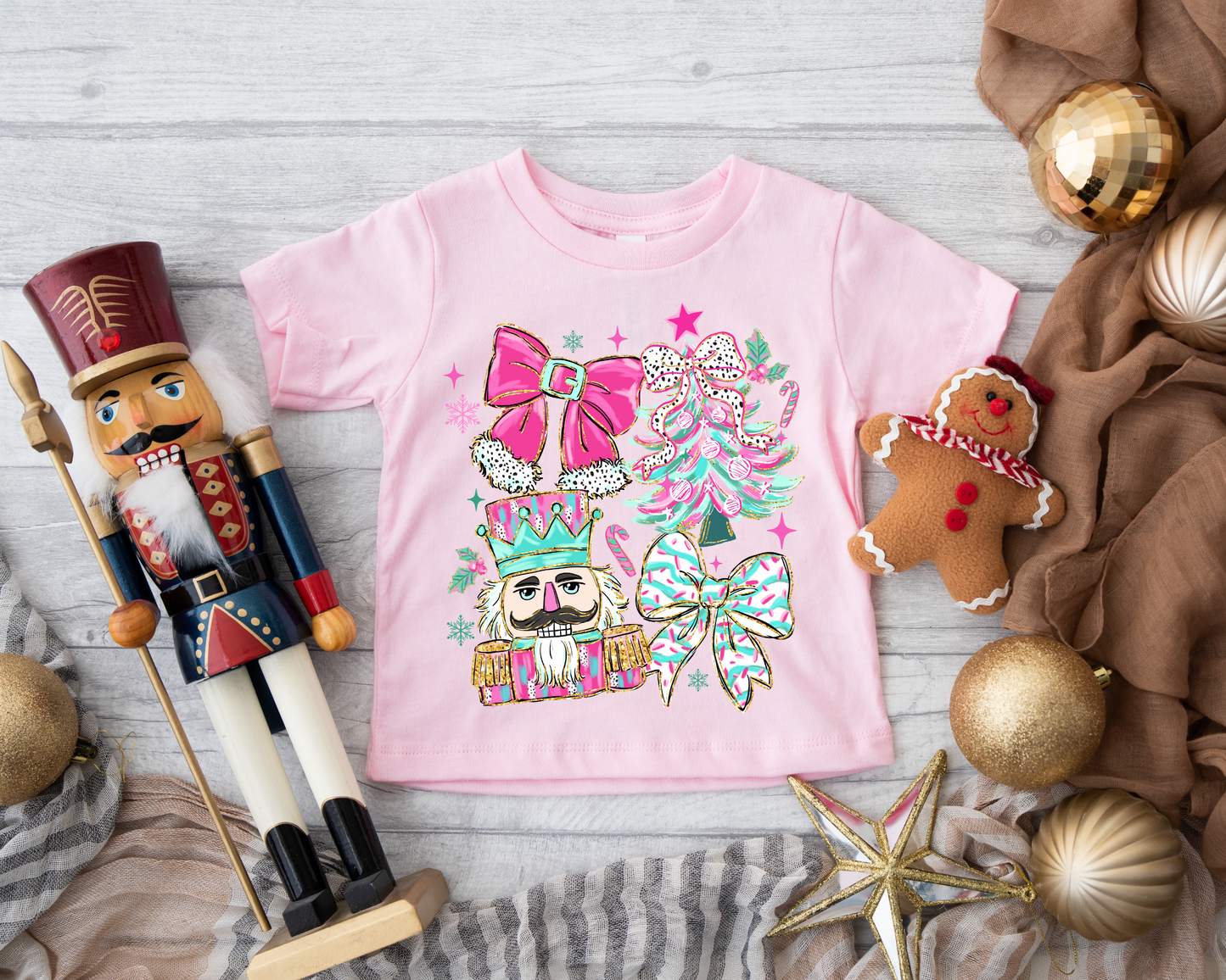 Nutcracker Bows Girls Tee