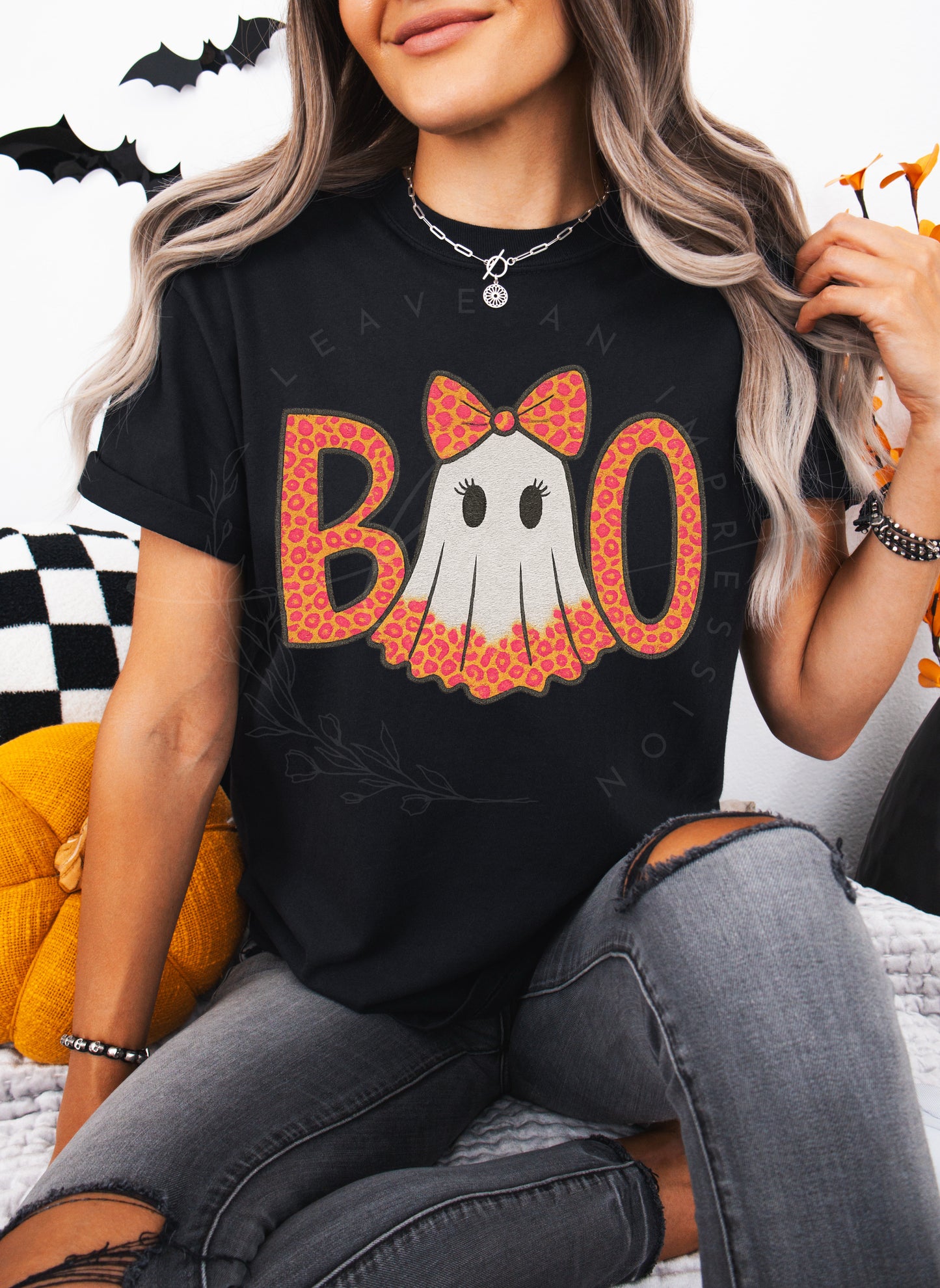 Pink and Orange Leopard BOO