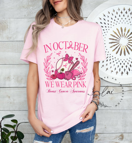 In October We Wear Pink Baseball