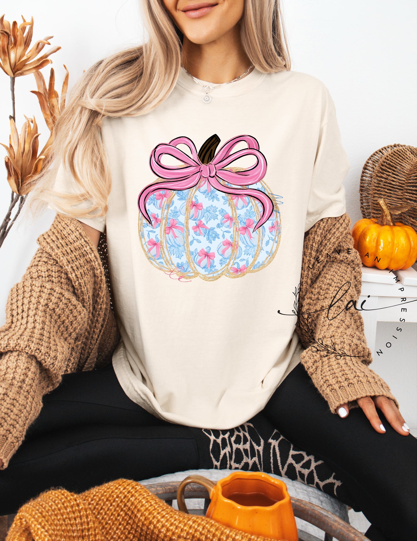 Cute Pumpkin With Bows