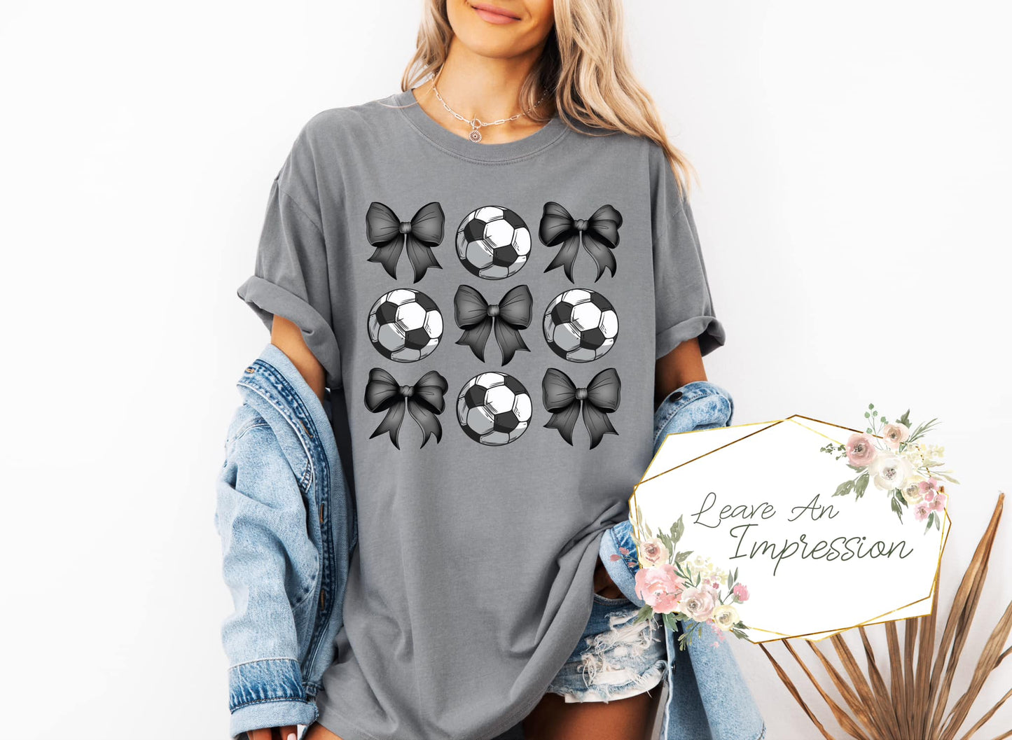 Soccer Coquette-Black Bows