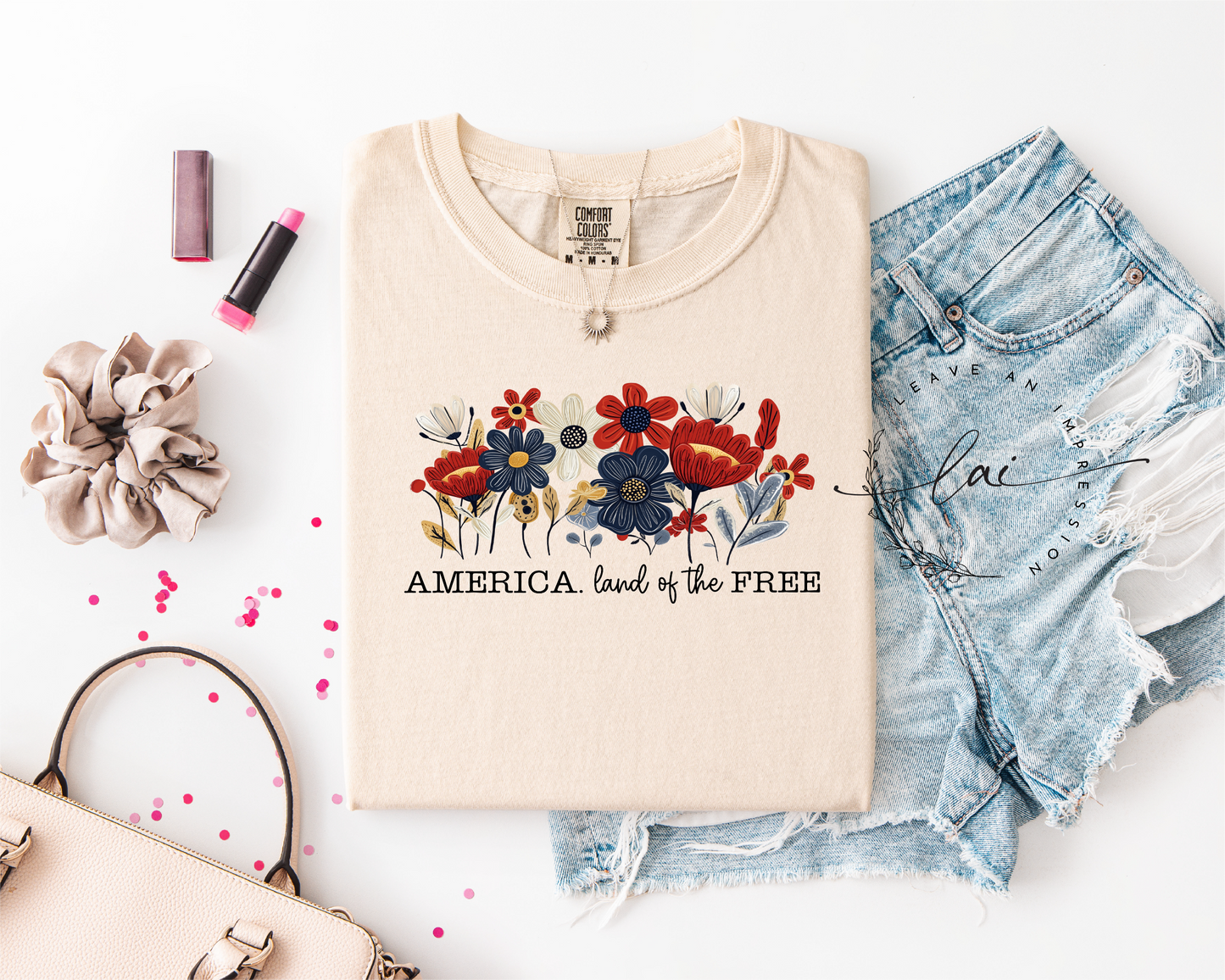 Land of the Free Flower Tee