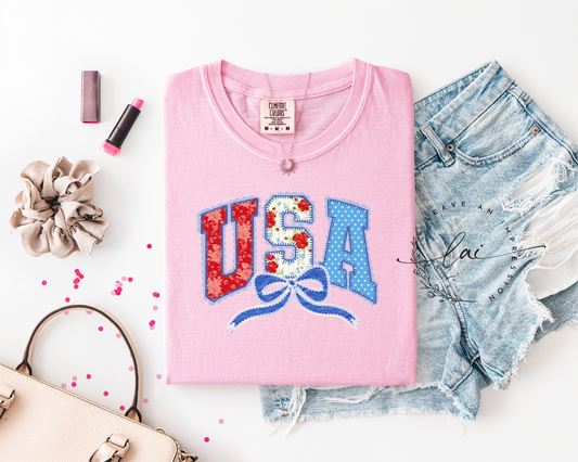 USA Patchwork Print