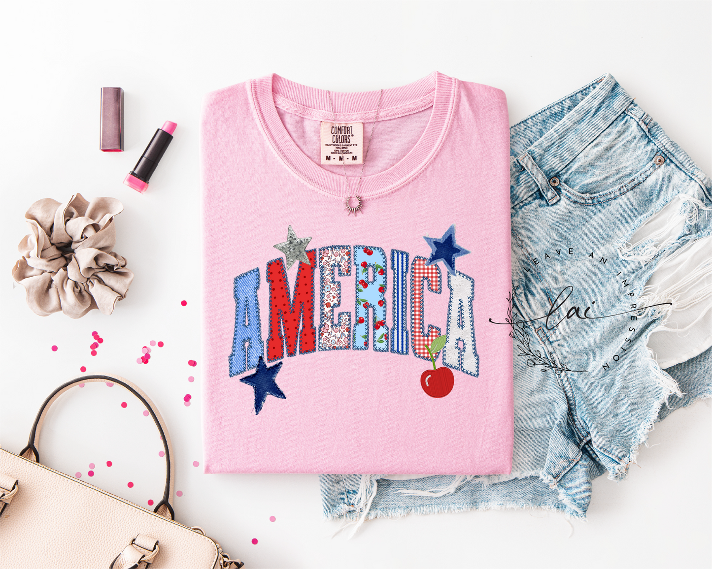 America Patchwork Print