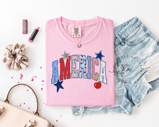 America Patchwork Print