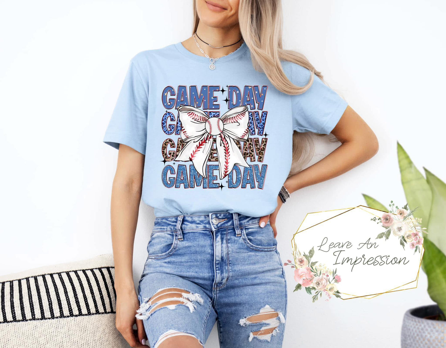 Game Day Baseball Bow