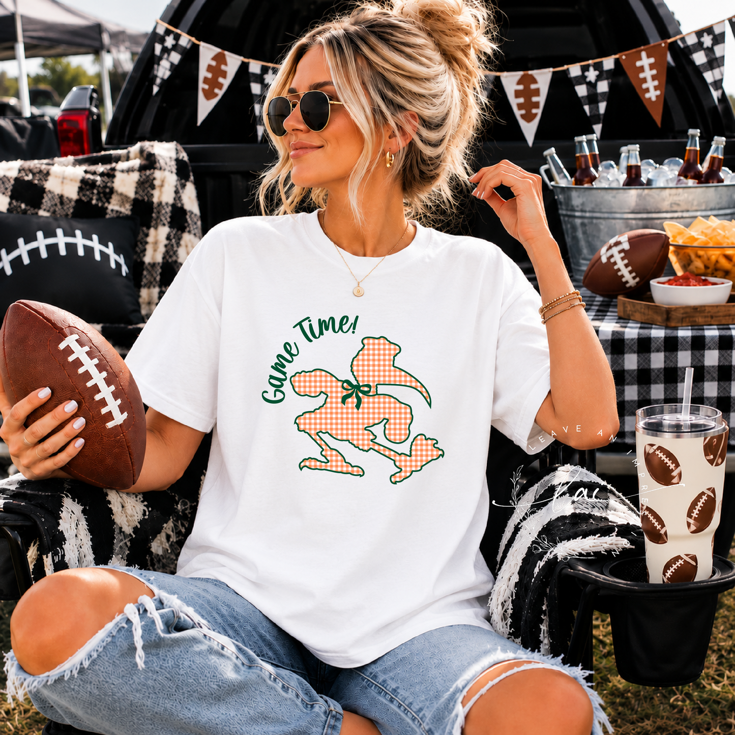 Game Time Orange and Green Gingham