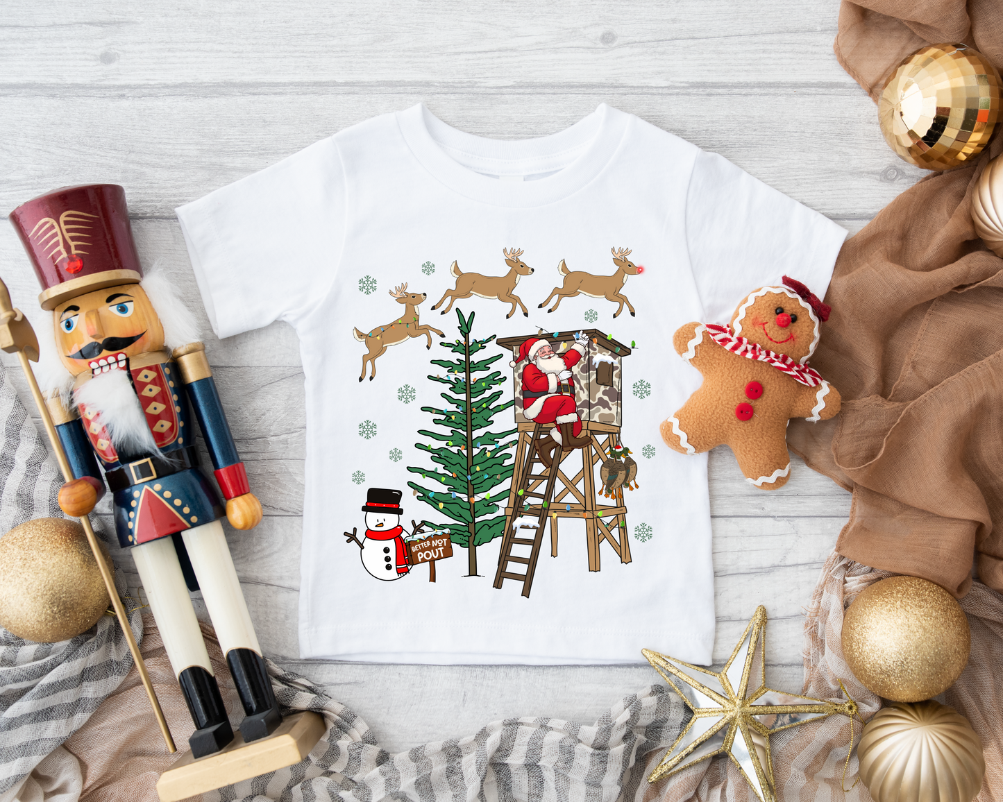 Santa Tree Stand Boys Tee
