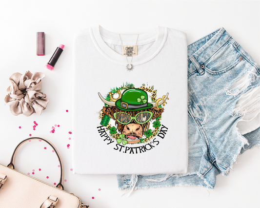 St. Patrick's Day Highland Cow (DTF Transfer)