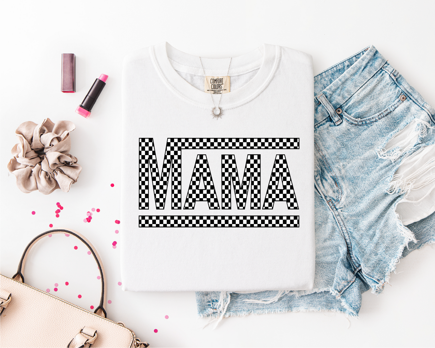 Checkered Mama (DTF Transfer)