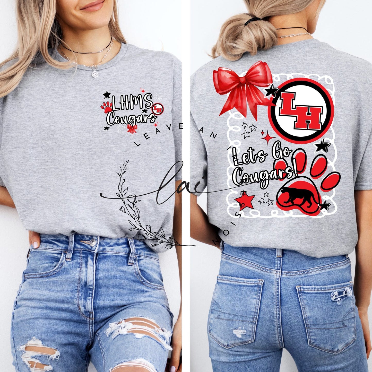 LHMS Cougars Cute Bow