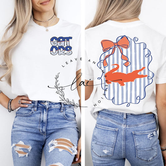 Blue and Orange Striped