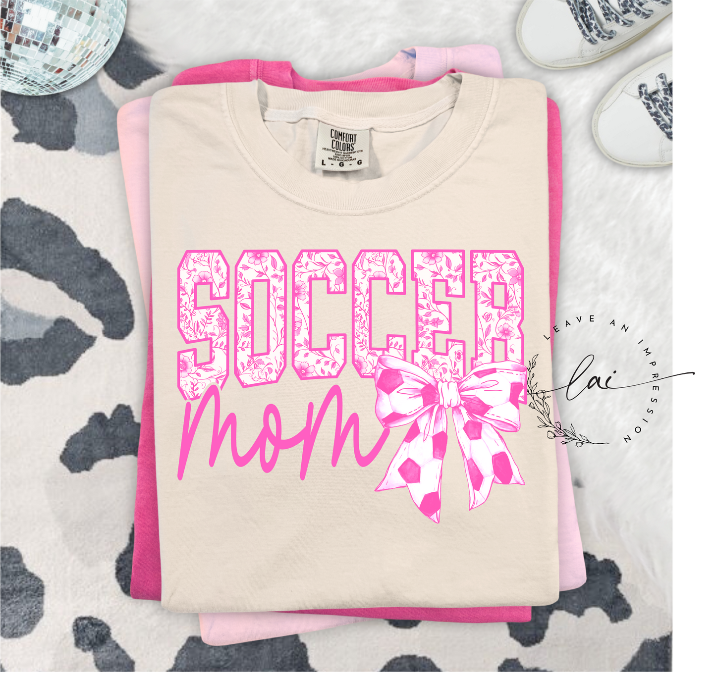soccer mom pink bow