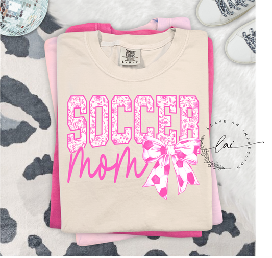 soccer mom pink bow