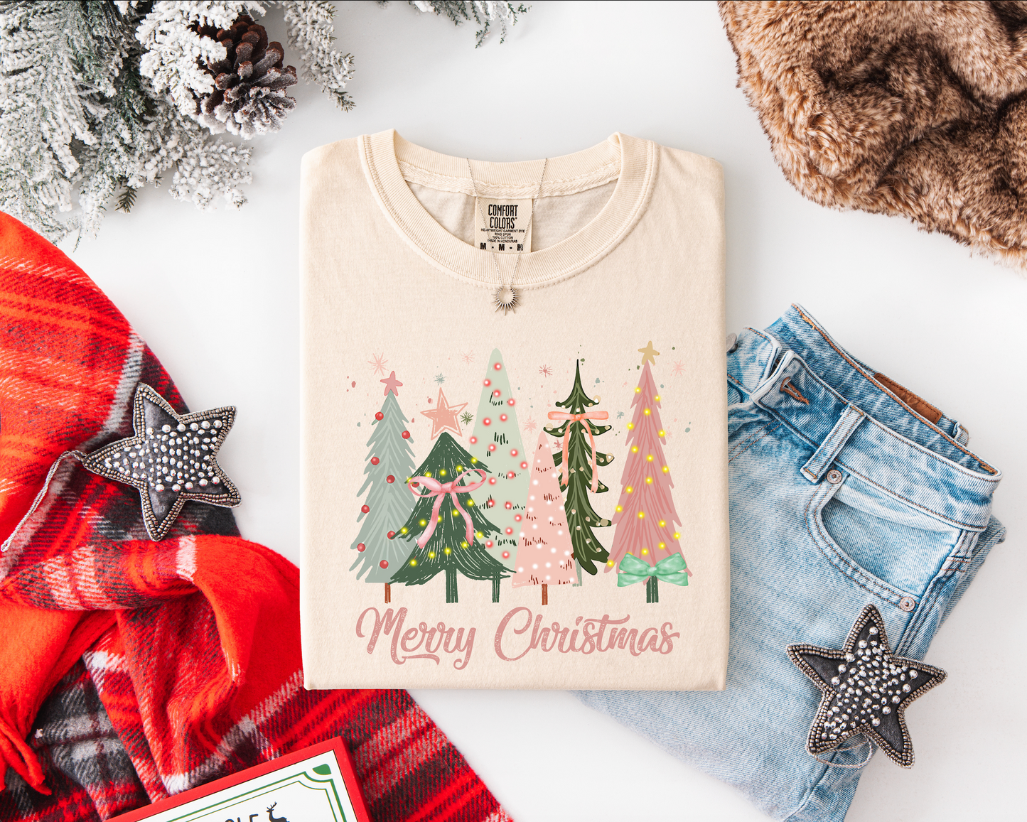 Cutie Christmas Trees: Tee and Sweatshirt