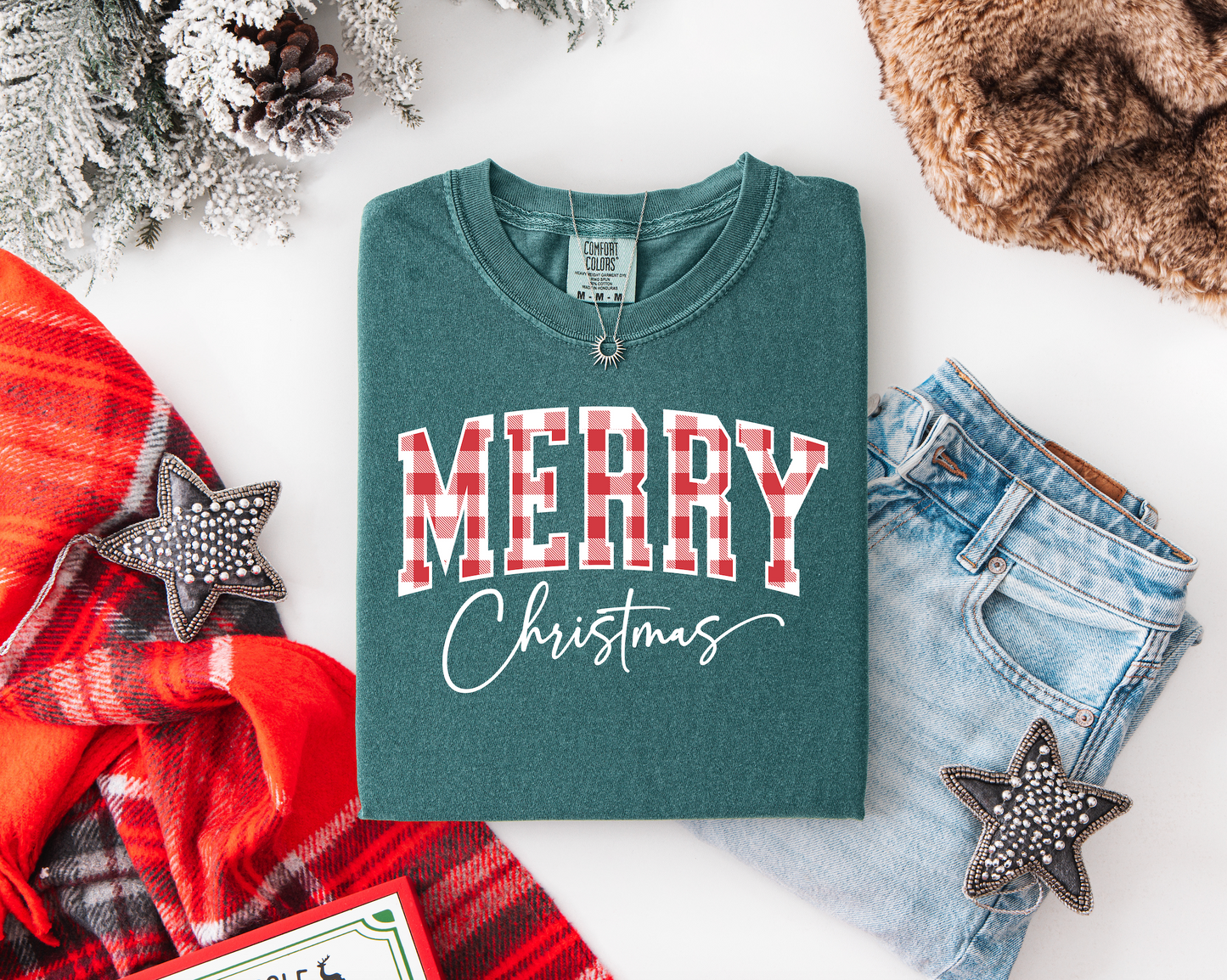 Merry Christmas Gingham: Tee & Sweatshirt