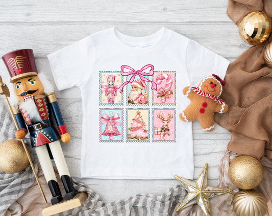 Christmas Stamps Girls Tee