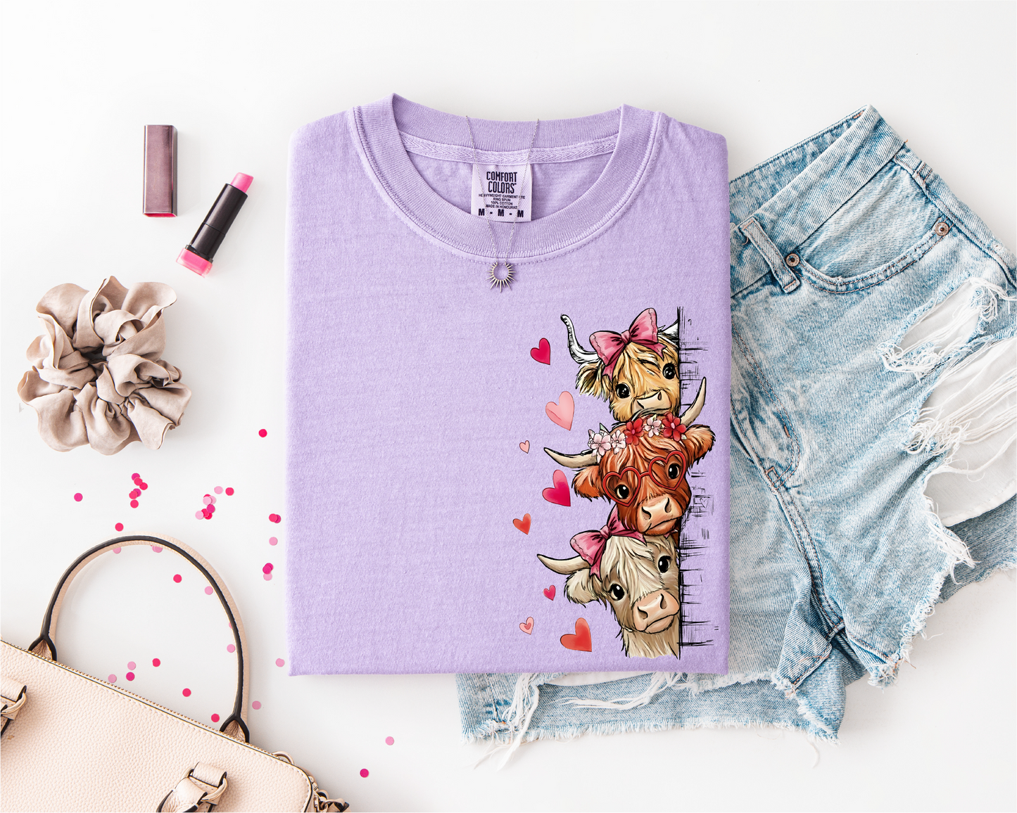 Cows Peeking Over Valentines