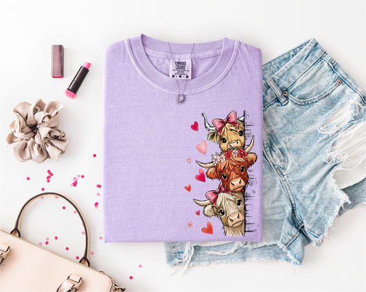 Cows Peeking Over Valentines