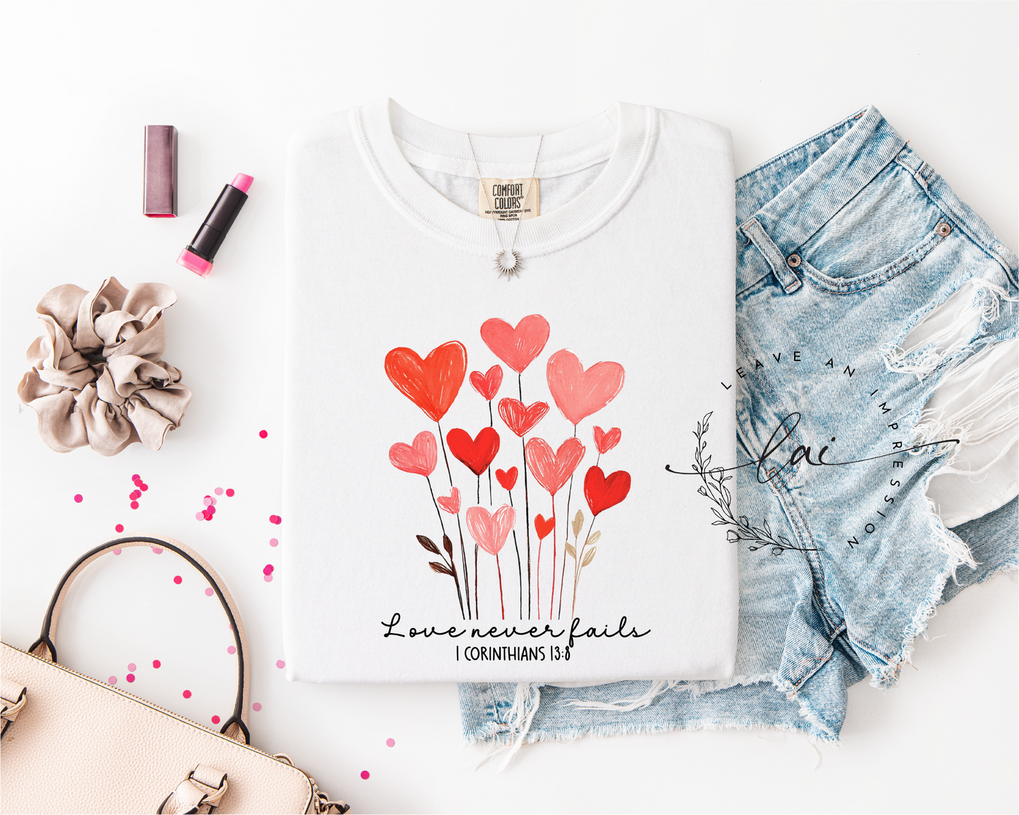 Love Never Fails Heart Bouquet