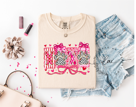 XOXO With Paw Prints