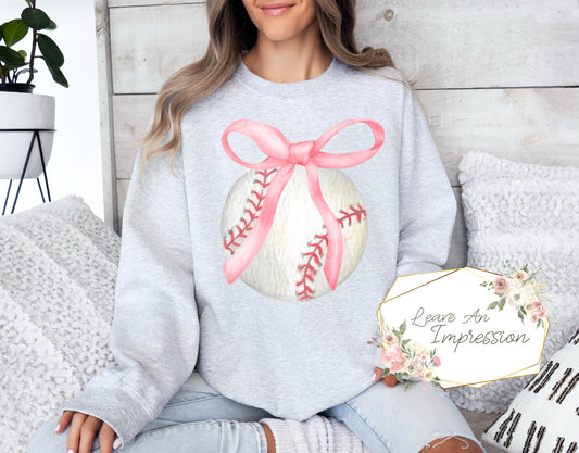 Baseball Pink Bow