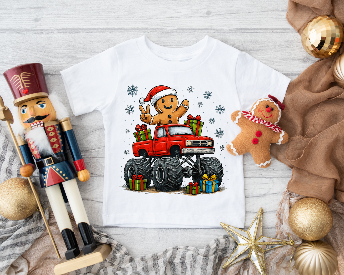 Gingerbread Truck Boys Tee