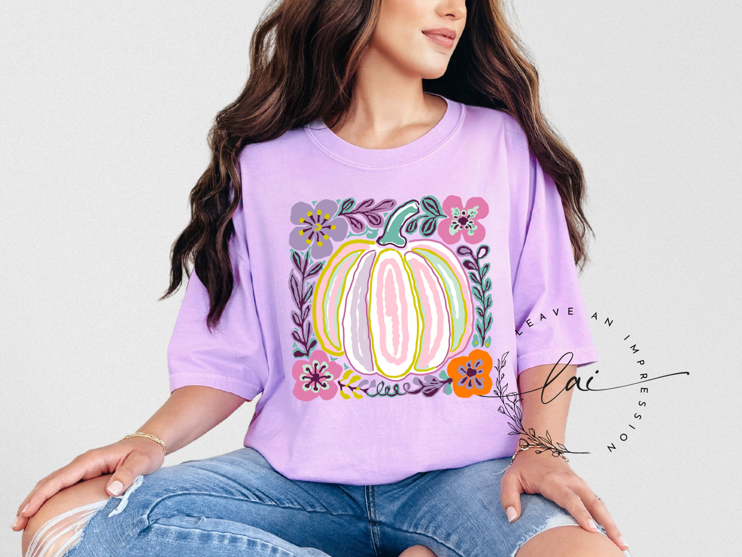 Watercolor Pumpkin Floral