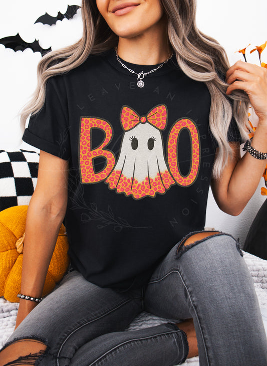 Pink and Orange Leopard BOO