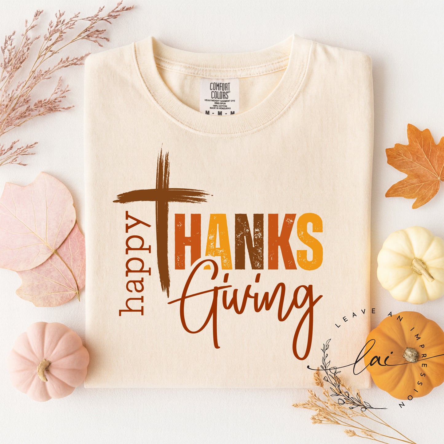 Happy Thanksgiving with cross