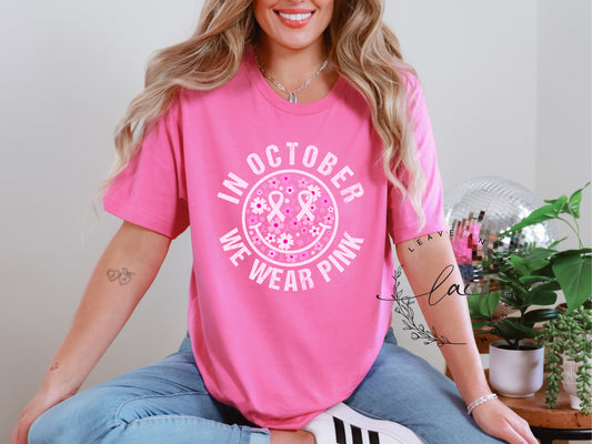 In October We Wear Pink Smiley Face