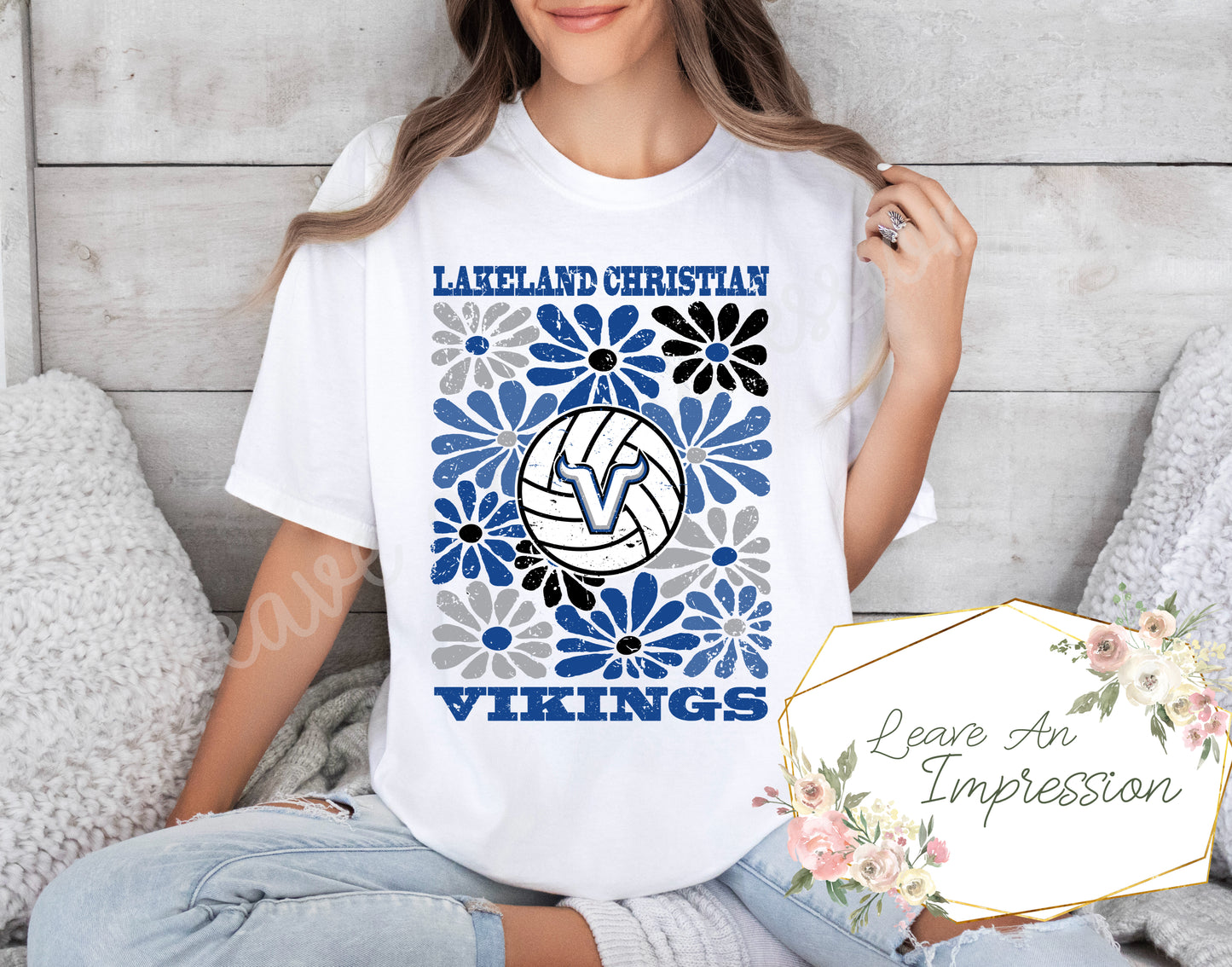 Vikings Floral-Volleyball