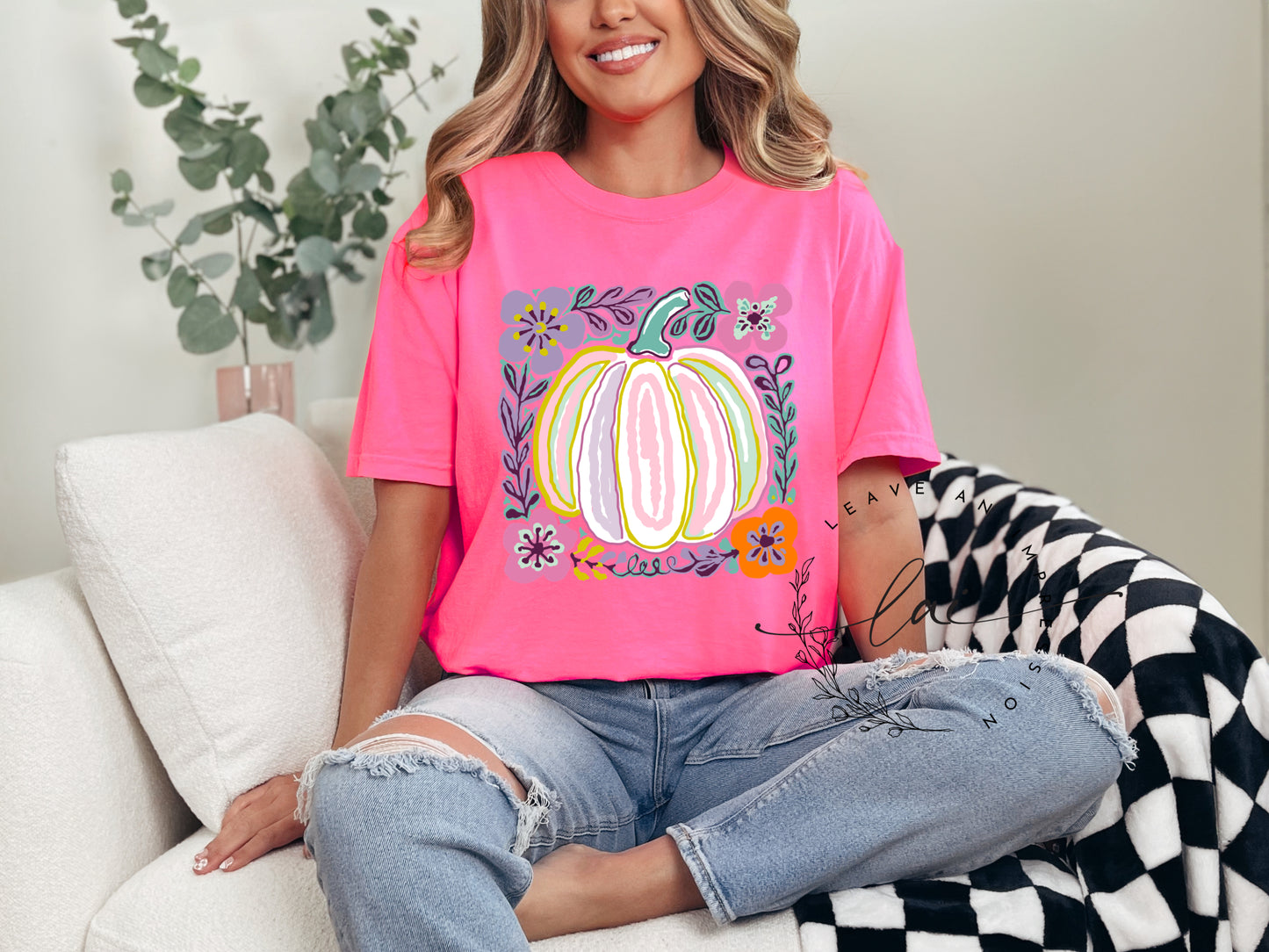 Watercolor Pumpkin Floral