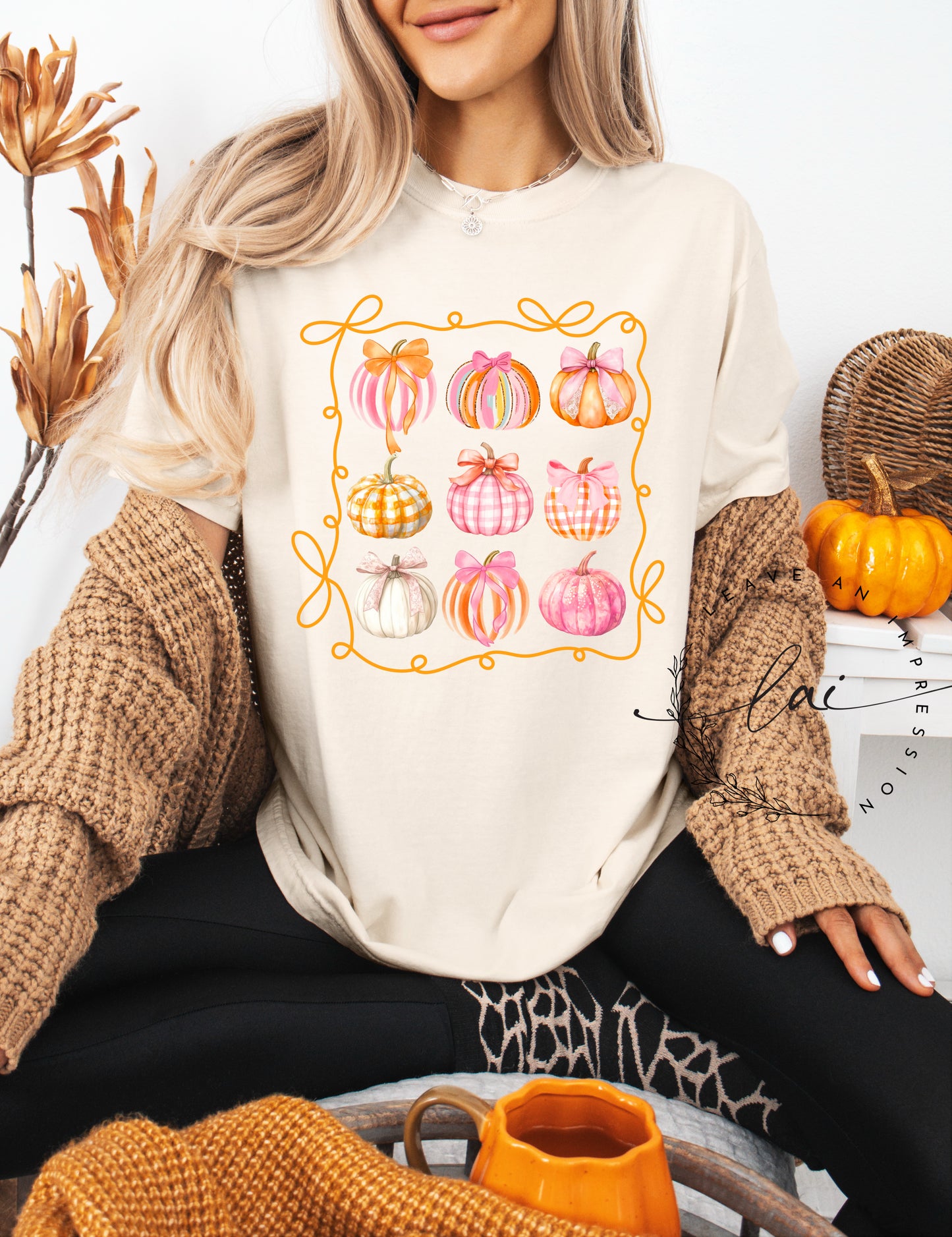 Watercolor Pumpkins-Pink