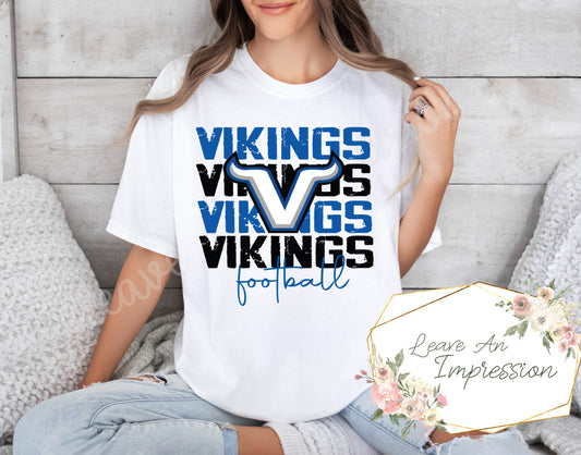 Vikings Stacked-Football